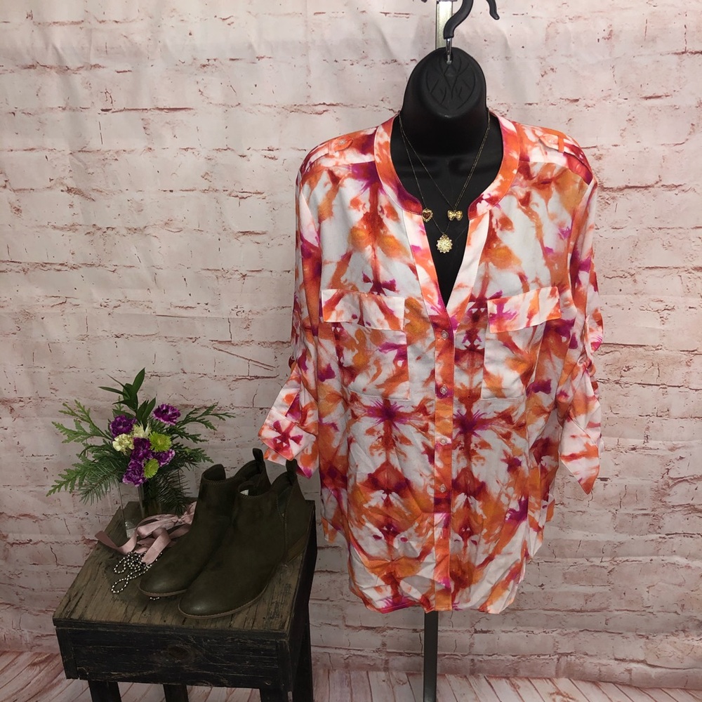 Calvin Klein Tye dye blouse women’s large